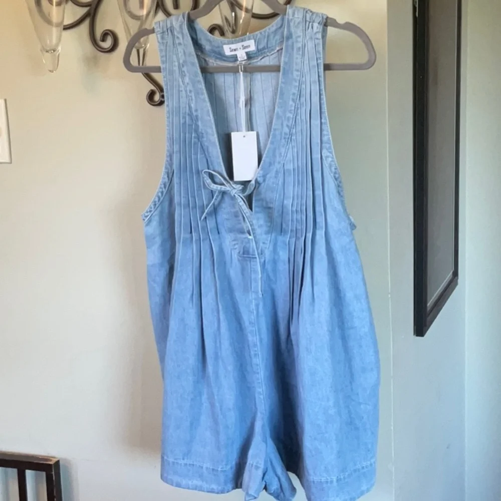 NWT Denim Blue Jumpsuit - Picture 2 of 2